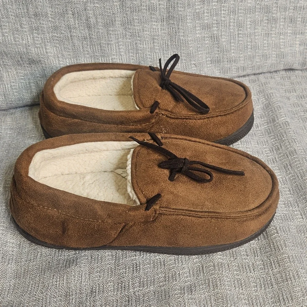 Dear Foams Children's Slippers  Size‎ 2/3  Brown 100% Polyester Faux Fur Slip On